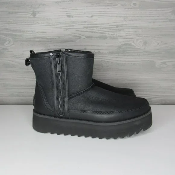 UGG Black Leather Ankle Booties - Picture 2 of 6
